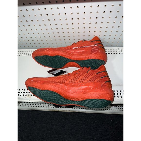 Adidas Dame 7 Miami Hurricanes PE Mens Basketball Shoes Size 14.5 Orange S29216 main image 9